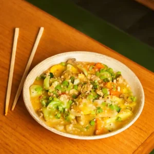 Asian Greens & Mushrooms In Butter Pepper Garlic Sauce