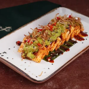 Grilled Cottage Cheese Asian Guacamole And Teriyaki